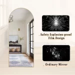 Metal Arch Full Length Mirror Floor Mirror Wall-Mounted - Image 31
